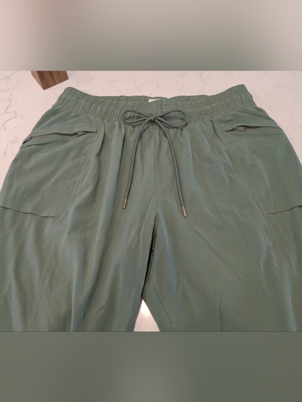 all in motion Sage Green Elastic Waist, Fleece-Lined Joggers